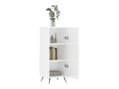 Aparador Blanco brillo 34,5x34x90 cm Madera de ingeniería