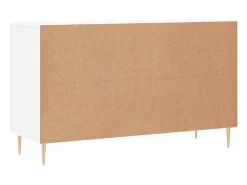 Aparador blanco brillo 100x36x60 cm madera de ingeniería