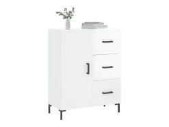 Aparador Blanco brillo 69,5x34x90 cm Madera de ingeniería