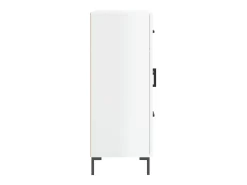 Aparador Blanco brillo 69,5x34x90 cm Madera de ingeniería