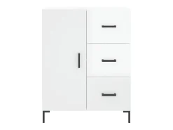 Aparador Blanco brillo 69,5x34x90 cm Madera de ingeniería
