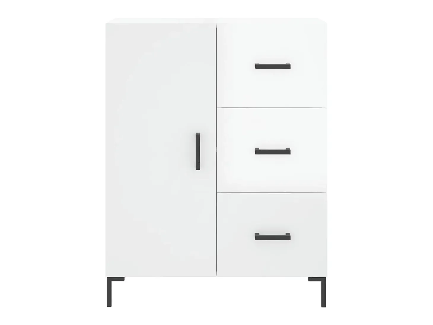 Aparador Blanco brillo 69,5x34x90 cm Madera de ingeniería