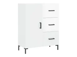 Aparador Blanco brillo 69,5x34x90 cm Madera de ingeniería