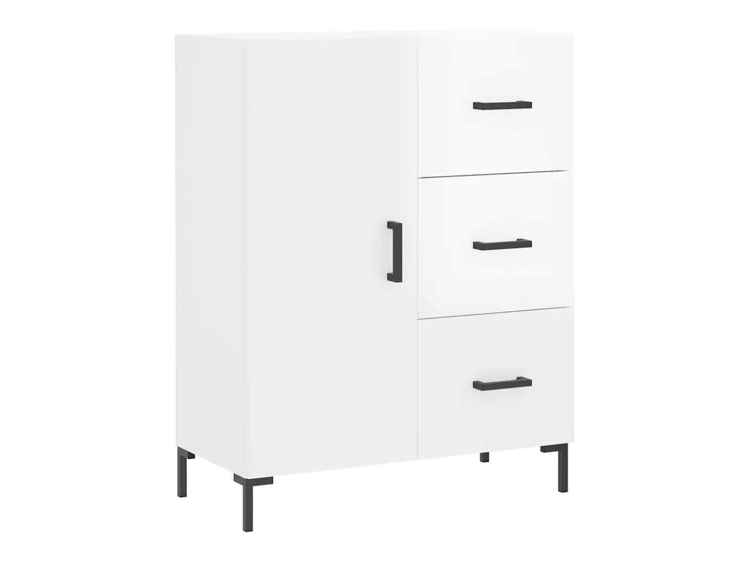 Aparador Blanco brillo 69,5x34x90 cm Madera de ingeniería