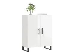 Aparador Blanco brillo 69,5x34x90 cm Madera de ingeniería