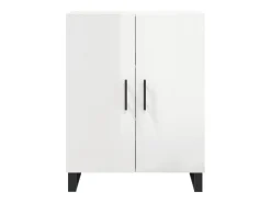 Aparador Blanco brillo 69,5x34x90 cm Madera de ingeniería