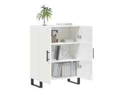 Aparador Blanco brillo 69,5x34x90 cm Madera de ingeniería