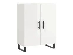 Aparador Blanco brillo 69,5x34x90 cm Madera de ingeniería