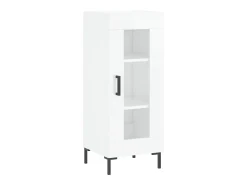 Aparador Blanco brillo 34,5x34x90 cm Madera de ingeniería