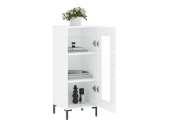 Aparador Blanco brillo 34,5x34x90 cm Madera de ingeniería