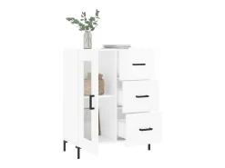 Aparador Blanco brillo 69,5x34x90 cm Madera de ingeniería