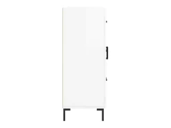 Aparador Blanco brillo 69,5x34x90 cm Madera de ingeniería