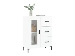 Aparador Blanco brillo 69,5x34x90 cm Madera de ingeniería