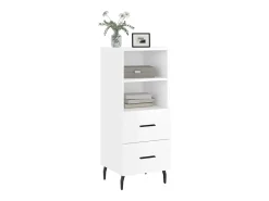 Aparador Blanco brillo 34,5x34x90 cm Madera de ingeniería