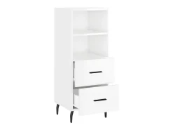Aparador Blanco brillo 34,5x34x90 cm Madera de ingeniería