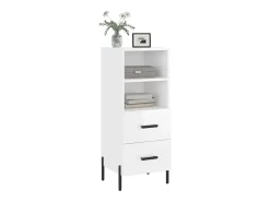 Aparador Blanco brillo 34,5x34x90 cm Madera de ingeniería