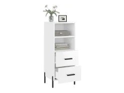 Aparador Blanco brillo 34,5x34x90 cm Madera de ingeniería