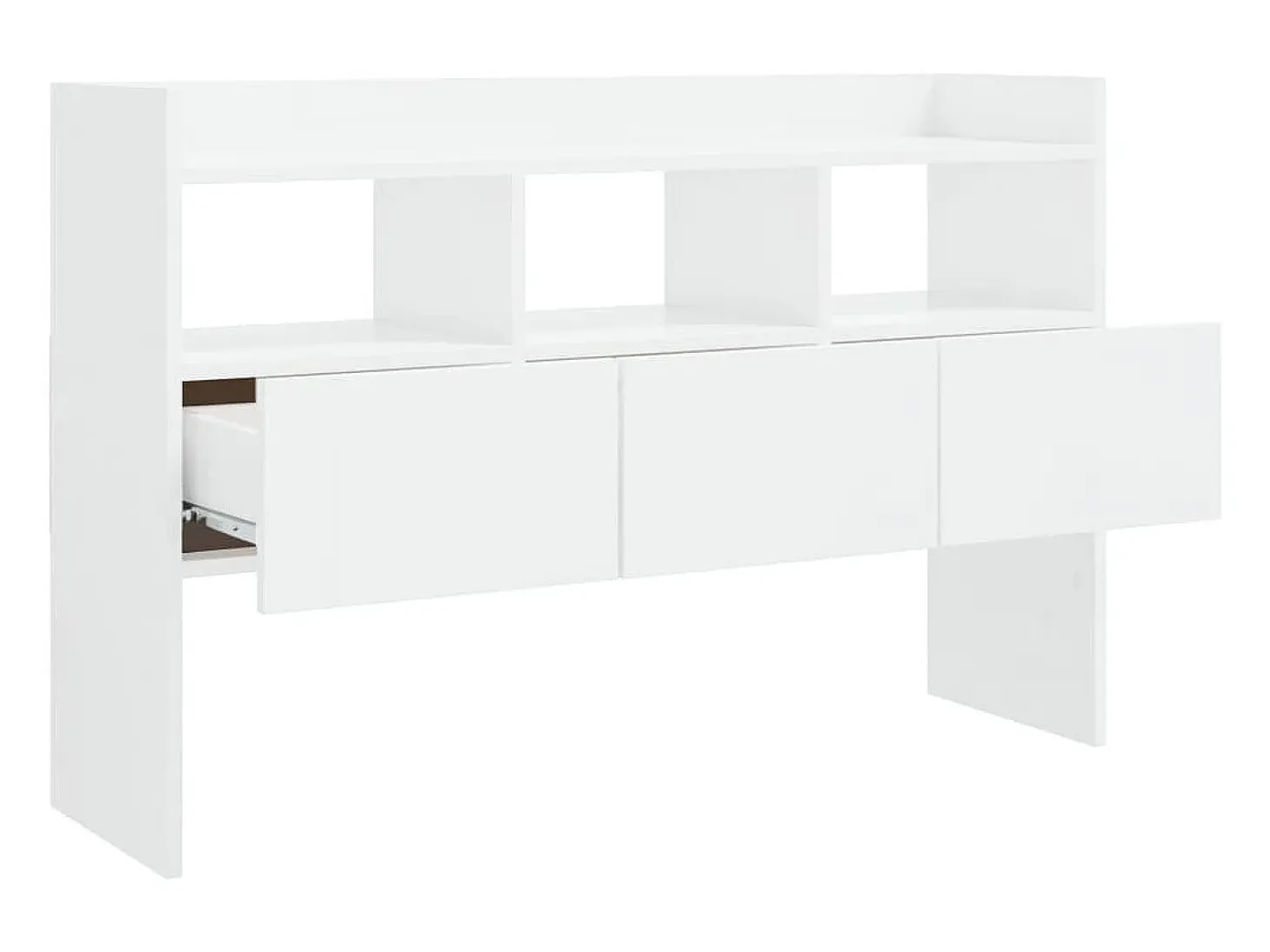 Aparador Blanco brillo 105x30x70 cm Madera de ingeniería