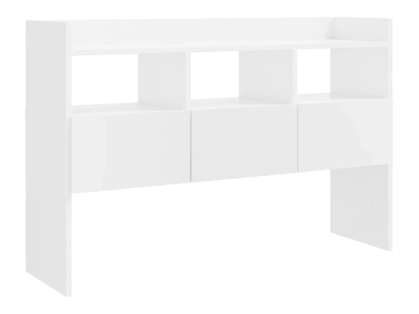 Aparador Blanco brillo 105x30x70 cm Madera de ingeniería