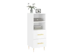 Aparador Blanco brillo 34,5x34x90 cm Madera de ingeniería