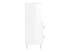 Aparador Blanco brillo 34,5x34x90 cm Madera de ingeniería