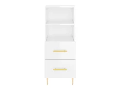 Aparador Blanco brillo 34,5x34x90 cm Madera de ingeniería