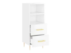 Aparador Blanco brillo 34,5x34x90 cm Madera de ingeniería
