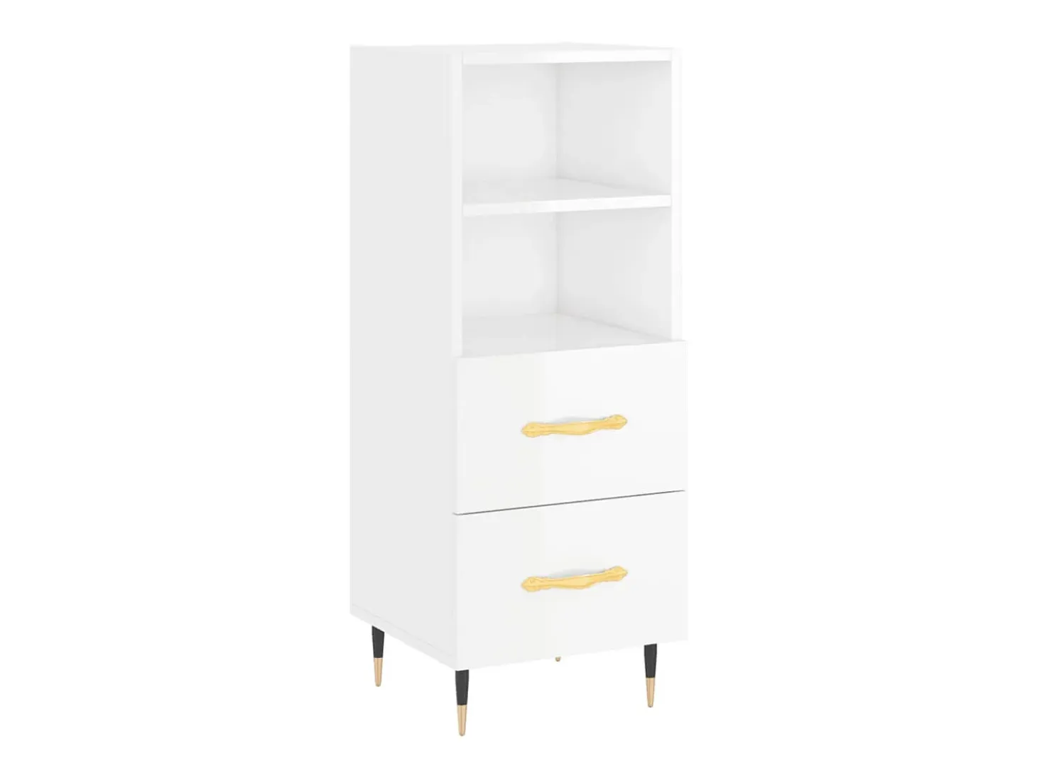 Aparador Blanco brillo 34,5x34x90 cm Madera de ingeniería