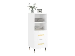 Aparador Blanco brillo 34,5x34x90 cm Madera de ingeniería