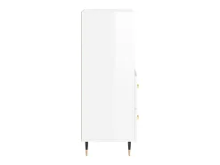 Aparador Blanco brillo 34,5x34x90 cm Madera de ingeniería