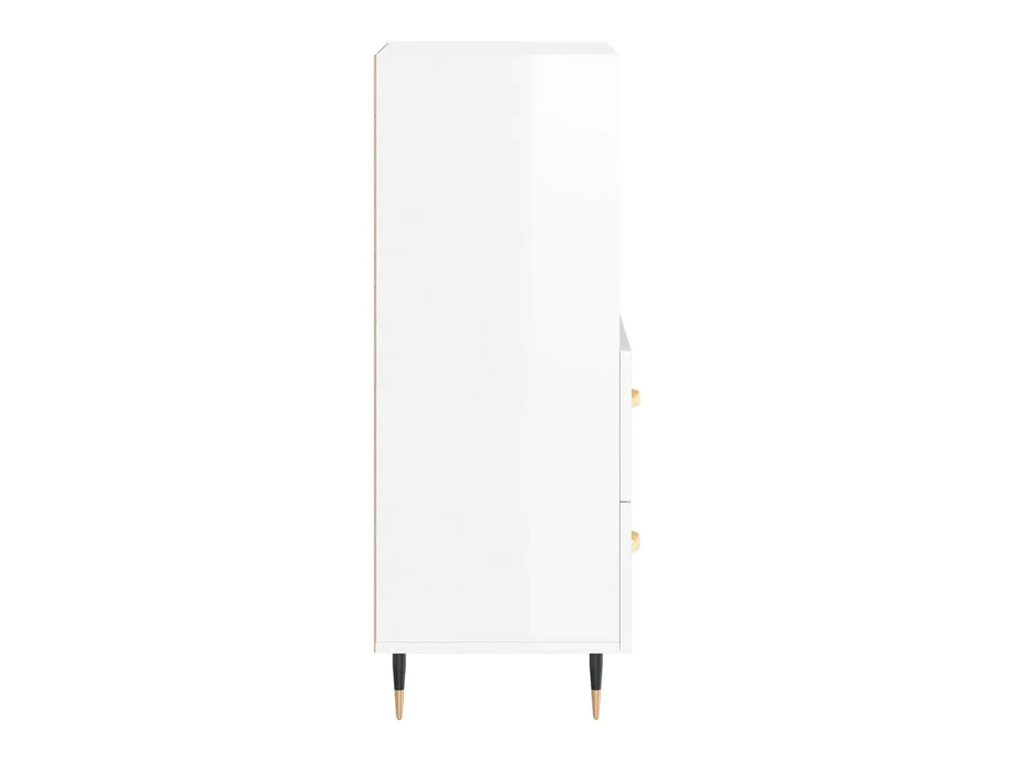 Aparador Blanco brillo 34,5x34x90 cm Madera de ingeniería