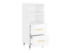 Aparador Blanco brillo 34,5x34x90 cm Madera de ingeniería