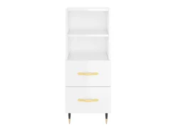 Aparador Blanco brillo 34,5x34x90 cm Madera de ingeniería