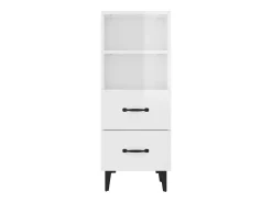 Aparador Blanco brillo 34,5x34x90 cm Madera de ingeniería