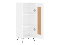 Aparador Blanco brillo 34,5x34x90 cm Madera de ingeniería