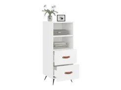 Aparador Blanco brillo 34,5x34x90 cm Madera de ingeniería