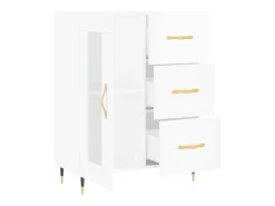 Aparador Blanco brillo 69,5x34x90 cm Madera de ingeniería