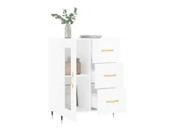 Aparador Blanco brillo 69,5x34x90 cm Madera de ingeniería