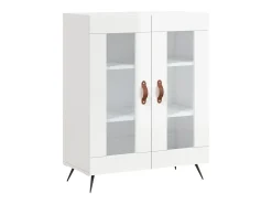 Aparador Blanco brillo 69,5x34x90 cm Madera de ingeniería