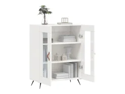 Aparador Blanco brillo 69,5x34x90 cm Madera de ingeniería