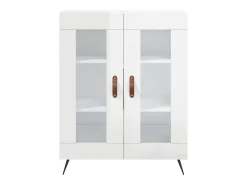 Aparador Blanco brillo 69,5x34x90 cm Madera de ingeniería