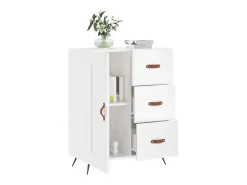 Aparador Blanco brillo 69,5x34x90 cm Madera de ingeniería