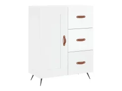 Aparador Blanco brillo 69,5x34x90 cm Madera de ingeniería