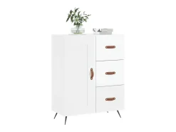 Aparador Blanco brillo 69,5x34x90 cm Madera de ingeniería