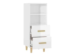 Aparador Blanco brillo 34,5x34x90 cm Madera de ingeniería
