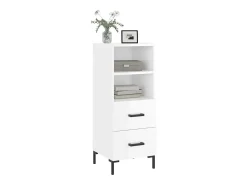Aparador Blanco brillo 34,5x34x90 cm Madera de ingeniería