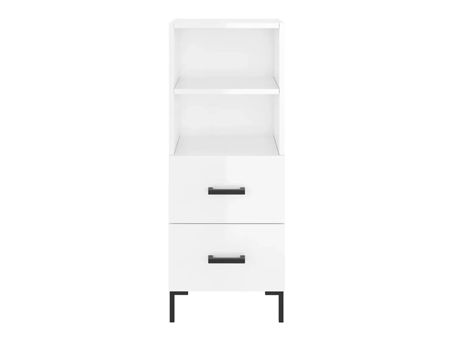 Aparador Blanco brillo 34,5x34x90 cm Madera de ingeniería