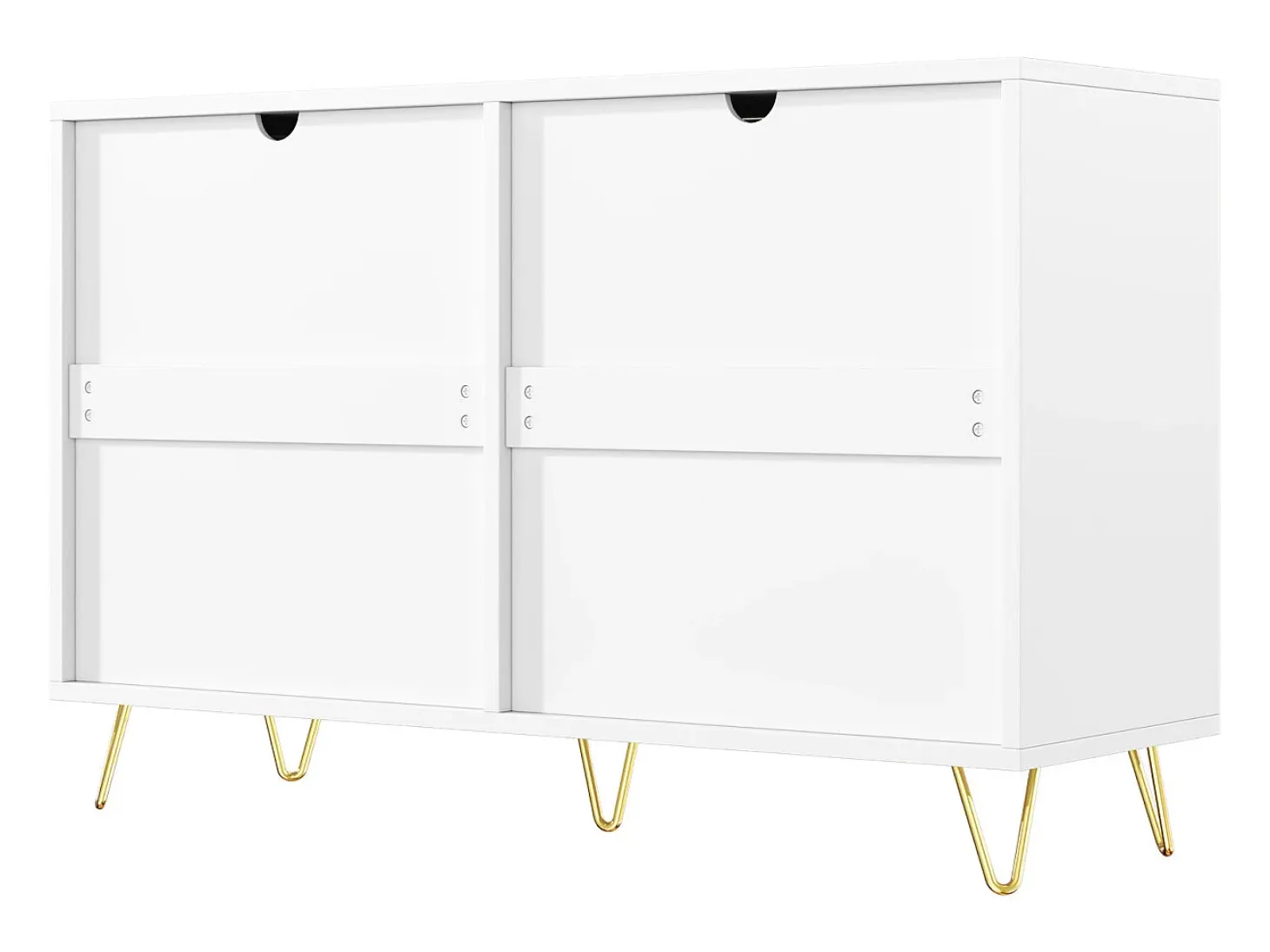 Aparador blanco con 6 cajones, cómoda esquinera moderna, ideal para dormitorio, sala de estar u oficina.