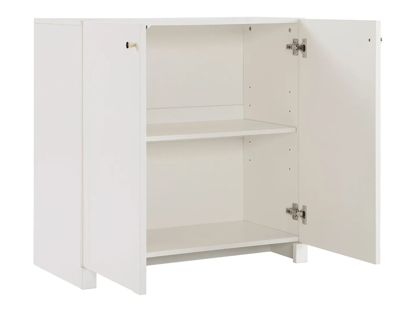 Aparador blanco con 2 puertas - Estilo sencillo 80x40x80cm