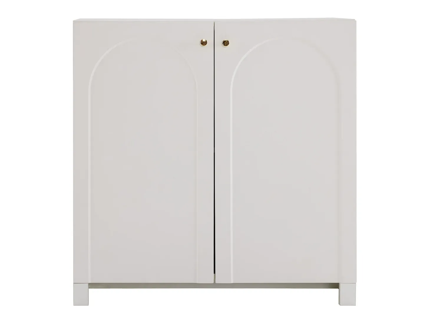 Aparador blanco con 2 puertas - Estilo sencillo 80x40x80cm